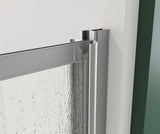 Polar Pivot 31-32 ¾ in. x 64 ½ in. Pivot Shower Door for Alcove Installation with Raindrop glass in Chrome