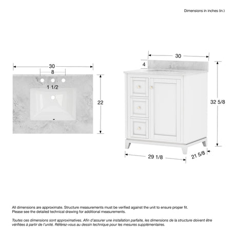 Vanuria 30 in. Vanity