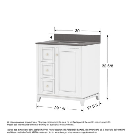 Vanuria 30 in. Vanity