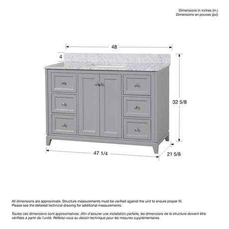 Vanuria 48 in. Vanity