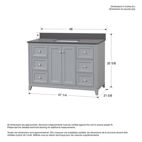 Vanuria 48 in. Vanity