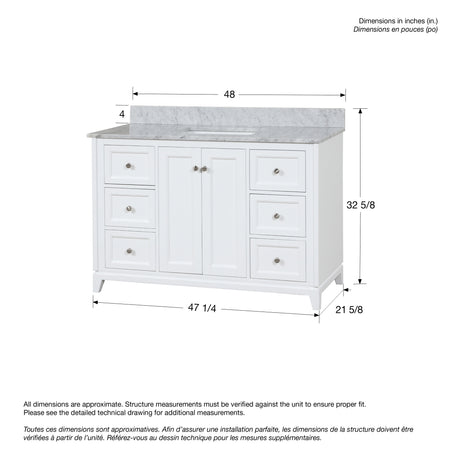 Vanuria 48 in. Vanity