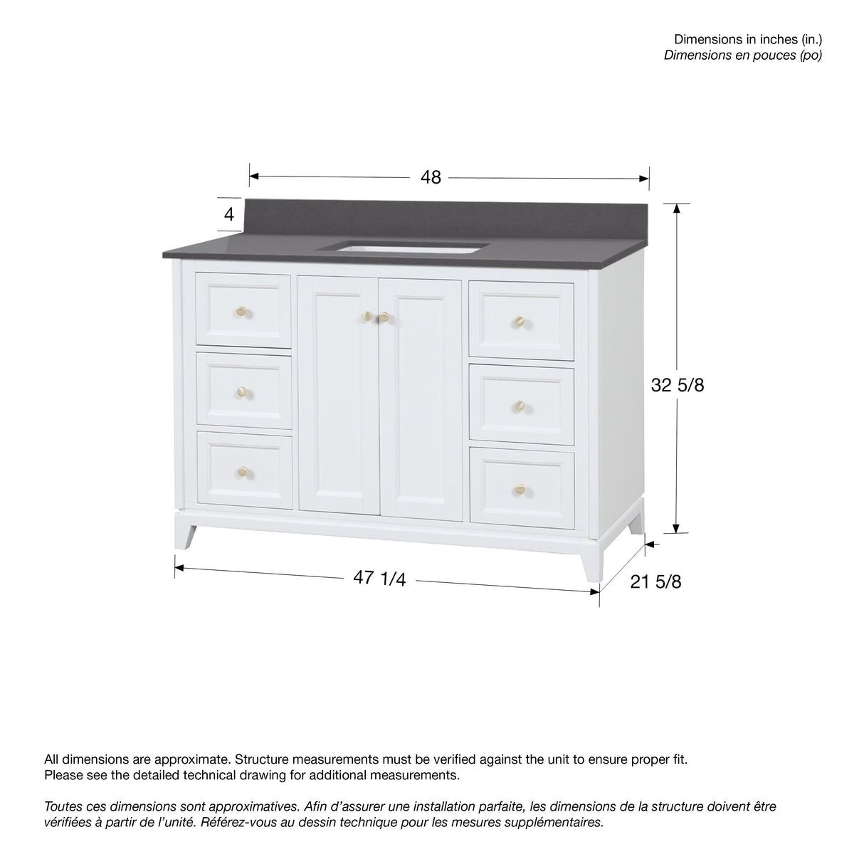Vanuria 48 in. Vanity