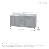 Vanuria 72 in. Vanity