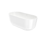 Malindi 67 x 30 Acrylic Freestanding Oval Center Drain Bathtub in White