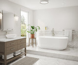 Malindi 67 x 30 Acrylic Freestanding Oval Center Drain Bathtub in White