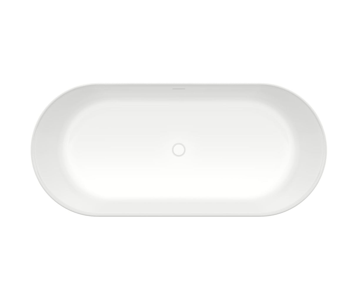 Malindi 67 x 30 Acrylic Freestanding Oval Center Drain Bathtub in White