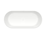 Malindi 67 x 30 Acrylic Freestanding Oval Center Drain Bathtub in White
