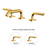 Aquabrass Widespread Bathroom Faucet, Brushed Gold - image 2