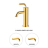 Aquabrass Single Hole Bathroom Faucet, Brushed Gold - image 2