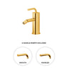 Single-hole bidet with swivel spray