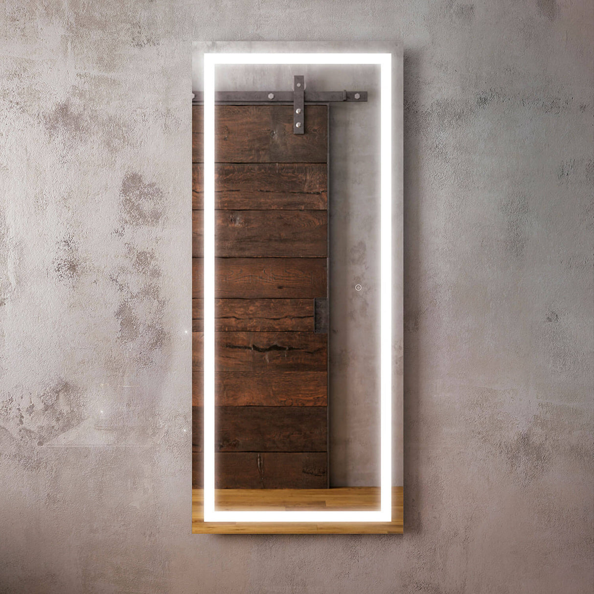 EFFECT Walk-In Rect. LED Lighting Mirror 24 x 56 With Frosted Strip Inside and 2-Tones Touch Switch