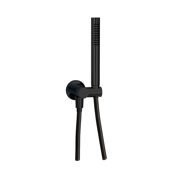 Round handshower set with reinforced PVC hose