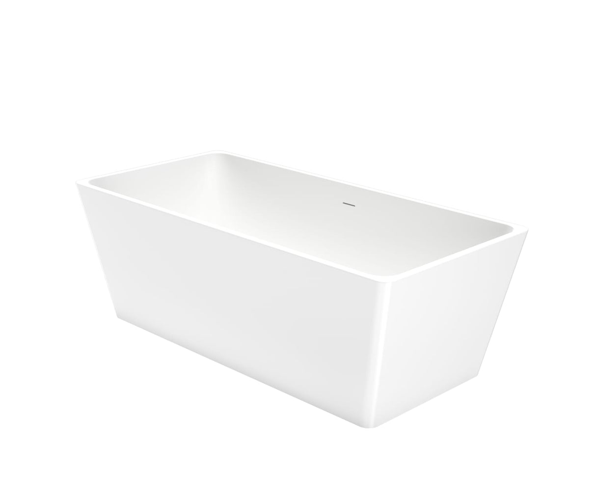 Nakuru 67 x 31 Acrylic Freestanding Rectangular Center Drain Bathtub in White