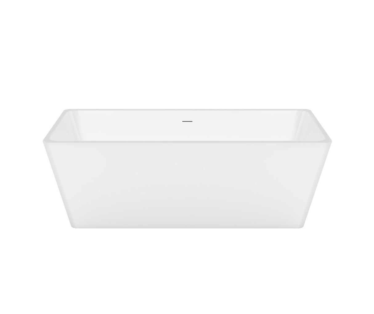 Nakuru 67 x 31 Acrylic Freestanding Rectangular Center Drain Bathtub in White