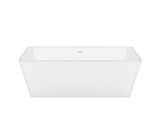 Nakuru 67 x 31 Acrylic Freestanding Rectangular Center Drain Bathtub in White
