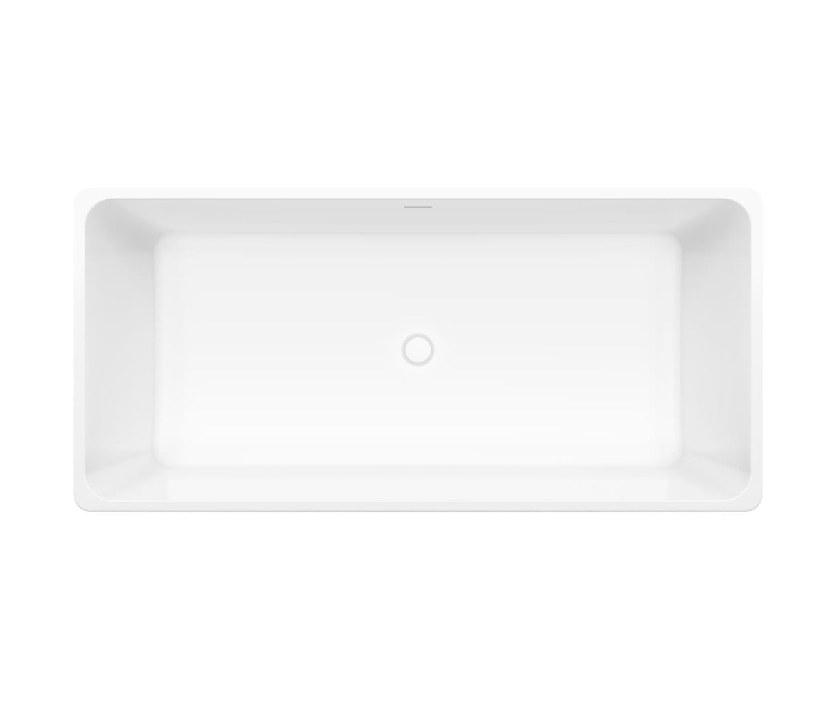 Nakuru 67 x 31 Acrylic Freestanding Rectangular Center Drain Bathtub in White