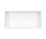 Nakuru 67 x 31 Acrylic Freestanding Rectangular Center Drain Bathtub in White