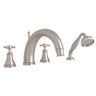 Georgian Era 4-Hole Deck Mount Tub Filler With C-Spout