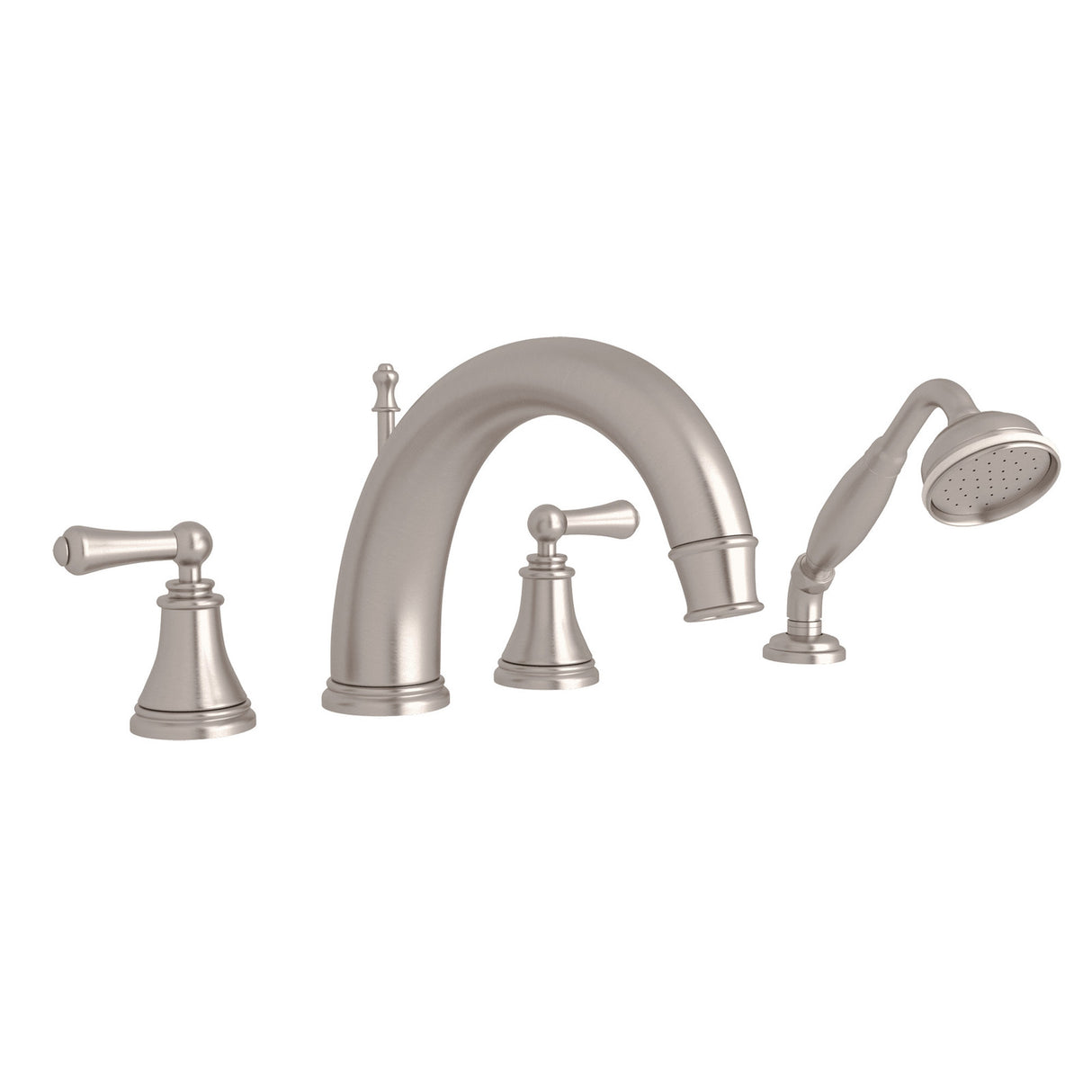 Georgian Era 4-Hole Deck Mount Tub Filler With C-Spout