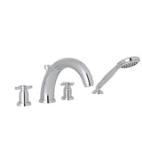 Holborn 4-Hole Deck-mount Tub Filler with C-Spout