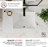 20.75" W x 15.5" D Porcelain Rectangular Undermount Bathroom Sink Set of 2