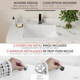 19" W x 13.38" D Porcelain Rectangular Vessel Sink with Ceramic Pop Up Drain