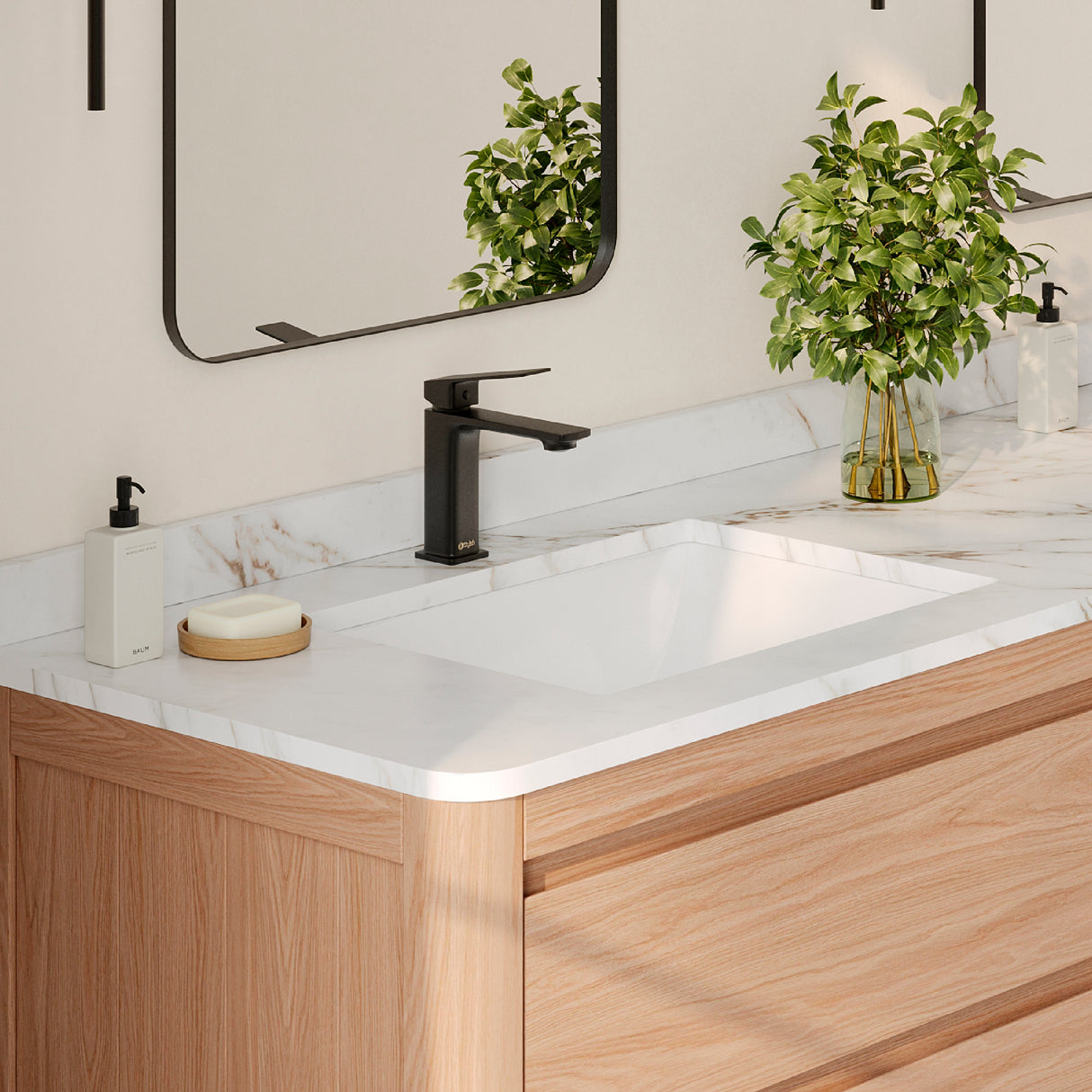 20.75" W x 15.5" D Porcelain Rectangular Undermount Bathroom Sink with Pop up Drain