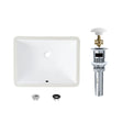 1825 W X 13 D Porcelain Rectangular Undermount Bathroom Sink With Pop Up Drain
