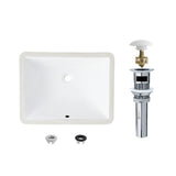 1825 W X 13 D Porcelain Rectangular Undermount Bathroom Sink With Pop Up Drain