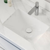 1825 W X 13 D Porcelain Rectangular Undermount Bathroom Sink With Pop Up Drain