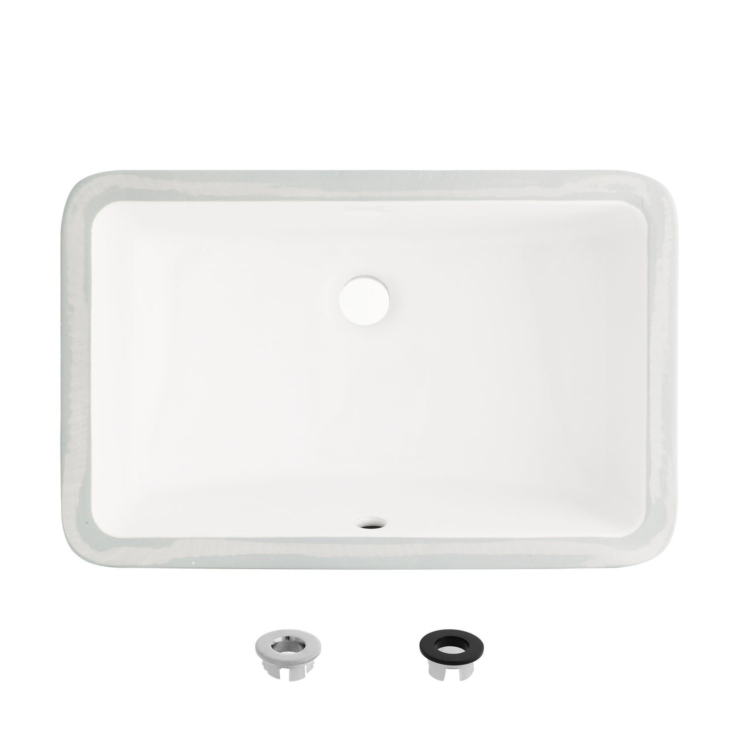 18" W x 12" D Porcelain Rectangular Undermount Bathroom Sink