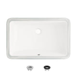 18" W x 12" D Porcelain Rectangular Undermount Bathroom Sink