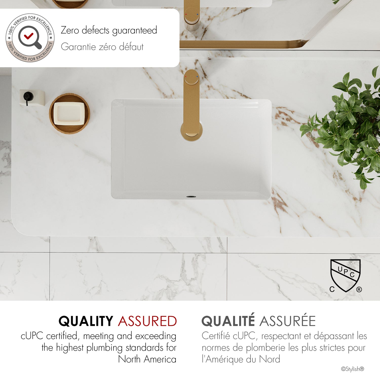 18" W x 12" D Porcelain Rectangular Undermount Bathroom Sink