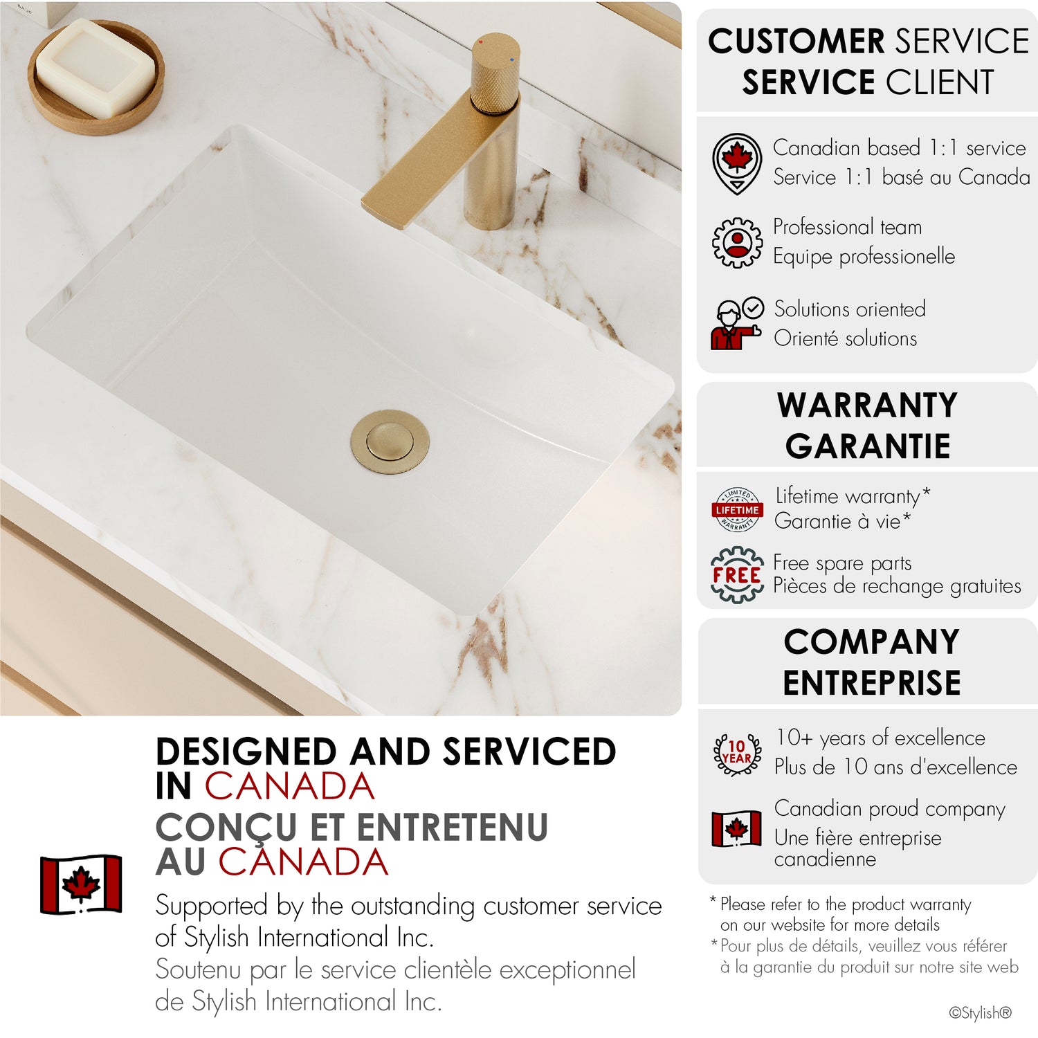 18" W x 12" D Porcelain Rectangular Undermount Bathroom Sink