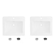21.25" W x 18" D Porcelain Rectangular Drop-in Bathroom Sink Set of 2