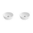 14.12" W Porcelain Round Vessel Sink Set of 2