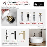 14.12" W Porcelain Round Vessel Sink
