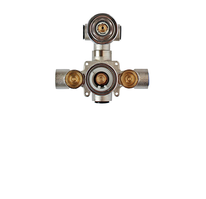 Thermostatic rough-in with 2 way diverter
