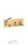Wall mount tub faucet with swivel spout Bellacio-C brushed gold