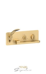 Wall mount tub faucet with swivel spout Bellacio-C brushed gold