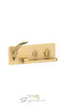 Wall mount tub faucet with swivel spout Bellacio-C brushed gold