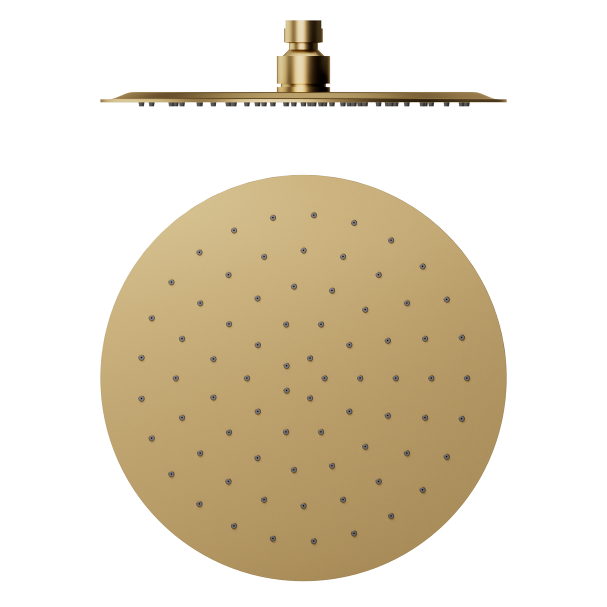 Ceiling shower head round 25x25cm [10po] brushed gold