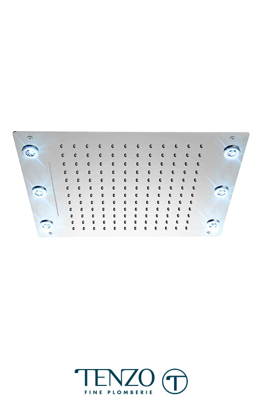 Ceiling shwr head & waterfall 33x43cm [13x17in] LED (6x)