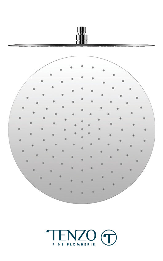 Shwr head round 40cm [16in] stainless steel 2mm