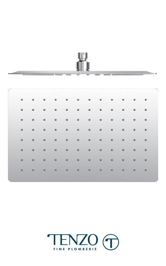 Shwr head 20x30cm [8x12in] stainless steel 2mm