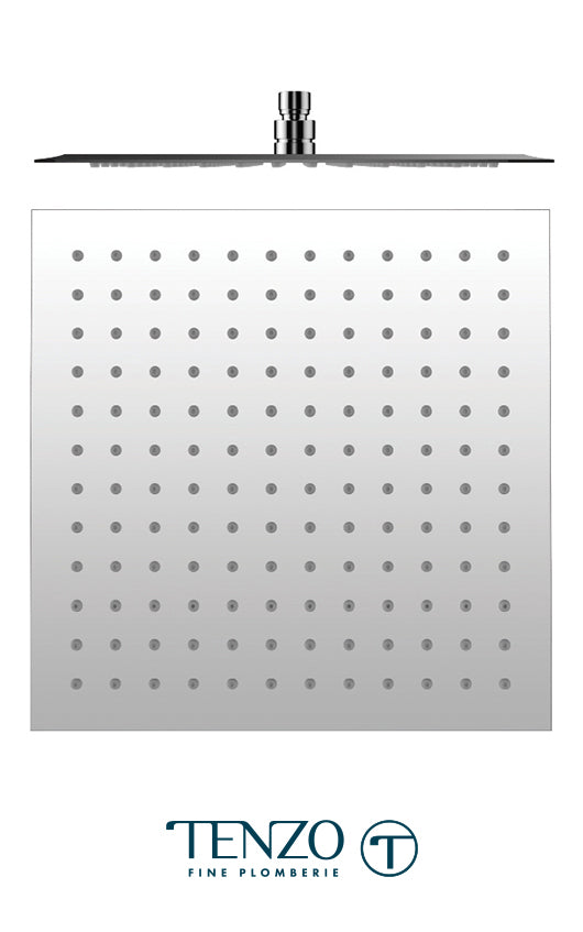 Shwr head square 30x30cm [12"] stainless steel 2mm
