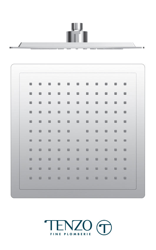 Shwr head square 23x23cm [9in] PVC