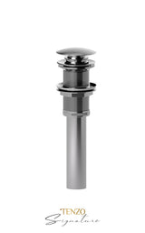 Push pop-up drain without oveflow round