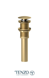 Push pop-up drain without oveflow round